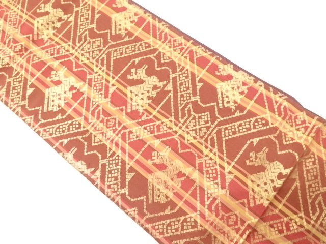 JAPANESE FUKURO OBI / WOVEN ARISUGAWA PATTERN